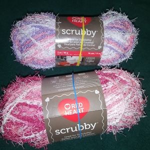 red heart scrubby yarn 2 skeins